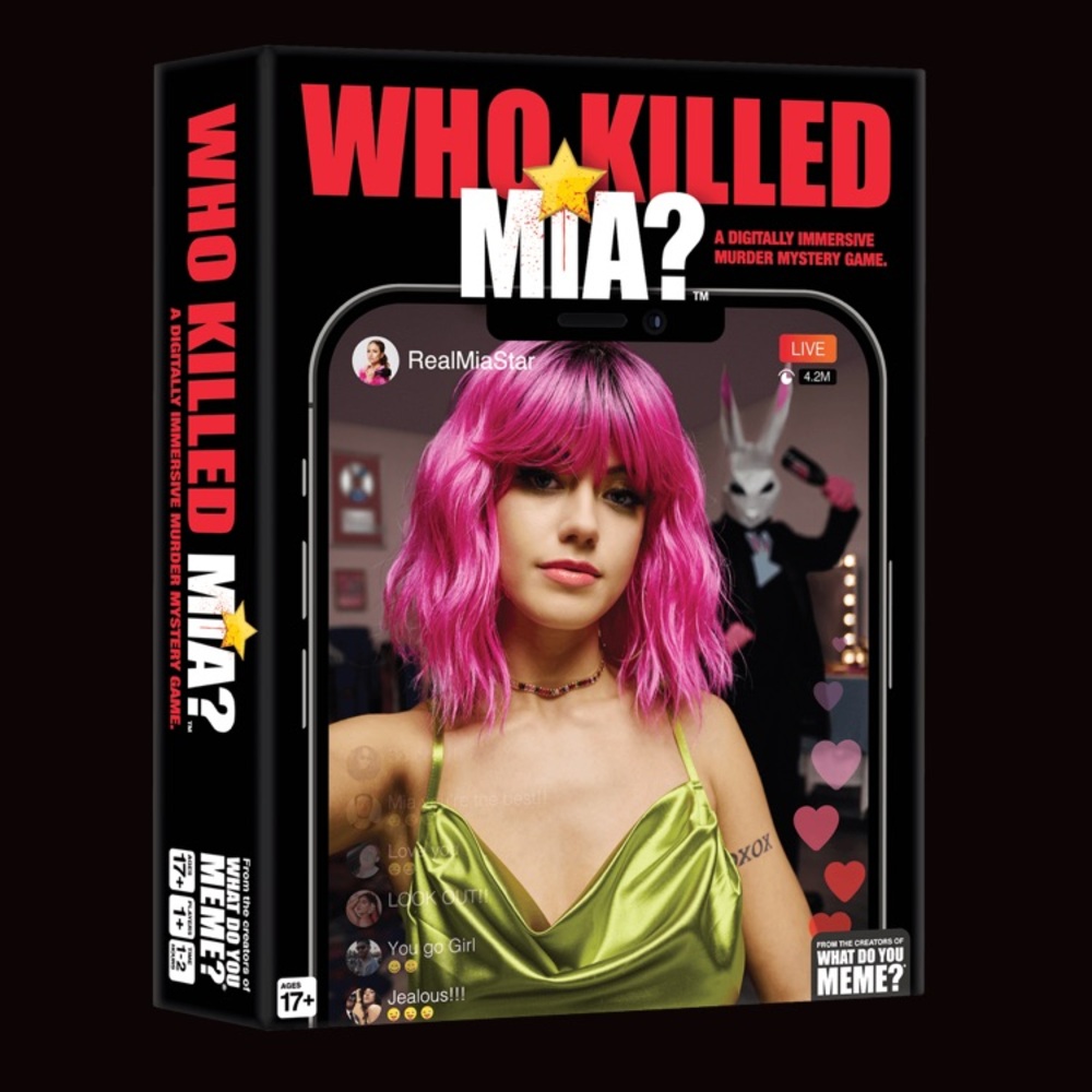 Who Killed Mia? Party Murder Mystery Game - Black / Pink